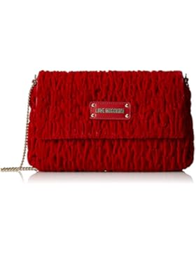 Love Moschino Damen Borsa Fabric Rosso Umhängetasche, Rot (Red), 17x28x5 cm