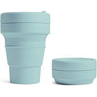 Tasse à Café Pliable STOJO Biggie - 473 Ml - Silicone Réutilisable, Lavable Au Lave-vaisselle - Parfaite Pour Le Voyage