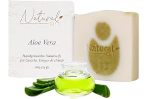 ‎NATURAL CILT Natural Cilt Aloe Vera Seife - 100% Naturseife - ohne bedenkliche Inhaltsstoffe - Zertifiziert - Handgemacht - Duschseife für alle Hauttypen - Duschgel - Naturkostmetik