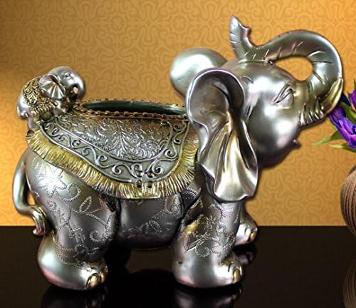 ZC&J European classical style resin process elephant tissue box holiday gift bathroom facial tissue dispenser lid napkin rack,a,30*17*24CM