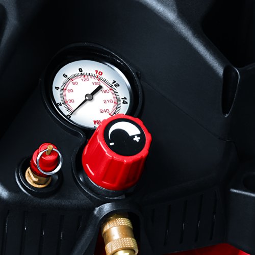 Einhell Kompressor TH-AC 240/50/10 OF (1,5 kW, 50 L, Ansaugleistung 240 l /min, 10 bar, ölfrei, stehende platzsparende Bauweise) - 6