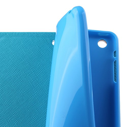 iPad mini Lederhülle – Felfy Slim Full Body Dunkelblau Anker und Streifen PU Case Cover Etui Schutz Hülle Tasche für Apple ipad mini 3 mini 2 mini 1 + 1x Bunte Eule Anti Stöpsel + 1x Dark Blue Stylus - 7