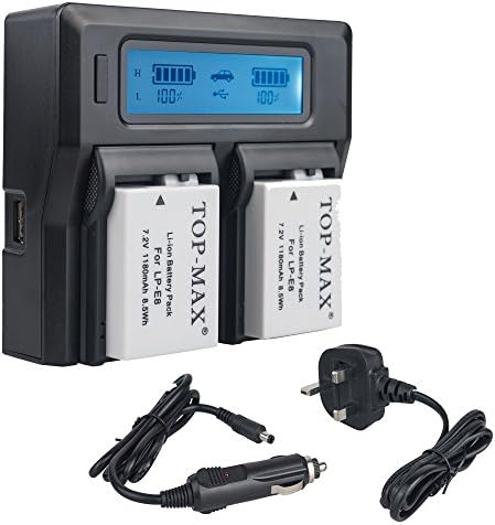 Quick Dual LP-E8 Battery Charger Supports Rapid &amp; Standard Charging Models + Car Charger for Canon EOS 700D,EOS 650D,EOS 600D,EOS 550D Digital SLR Camera,Canon Battery Grip BG-E8,Canon Battery Charger LC-E8E (LP-E8 Dual Battery Charger + UK Plug + Car Charger)
