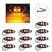 Produktbild VIGORFLYRUN PARTS LTD 10pcs Oval 2 LED Seitenlicht Blinker Hinten Indikator Lampe Seitenmarkierungsleuchte für 12V / 24V LKW Anhänger Bus Van Parkleuchten Wasserdicht Abstands-Lampen - Gelb