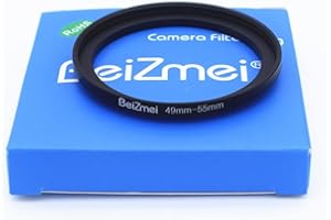 BEIZMEI Filteradapter von 49 mm auf 55 mm, kompatibel mit allen 49 mm Objektiven mit 55 mm UV,ND,CPL, Filter, 49 mm Objektiv bis 55 mm Kamerafilter (49-55 mm)