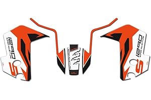 Resin Bike Autocollant Moto Compatibles avec KTM 1290 Super Aventure-S 2017 2018. Protetions Moto Contre Les Chocs et Les Éraflures. Kit Complet Autocollants 3D Résinés – Made in Italy