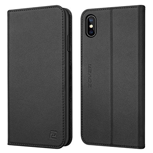 ZOVER iPhone XS Hülle, iPhone X Hülle Echt Leder Geldbörse Flip Folio Book Hülle Magnet Kartenfächer Standfunktion Geschenkbox Schwarz ZOVER iPhone XS Hülle, iPhone X Hülle Echt Leder Geldbörse Flip Folio Book Hülle Magnet Kartenfächer Standfunktion Geschenkbox Schwarz