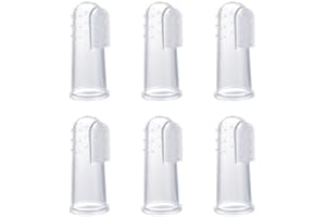 MenYiYDS 6 Stück Baby Fingerzahnbürste Baby Zahnpflege BPA-freies Silikon Fingerzahnbürste Zahnpflege Mundpflege und Zahnfleischmassage
