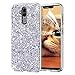Price comparison product image OKZone Mate 20 Lite Phone Case [with HD Screen Protector], Luxury Bling Glitter Design Soft Gel TPU Silicone Skin Cover Anti-scratch Protective Case for Huawei Mate 20 Lite (Silver)