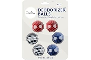 TIESTRA Bolas Desodorizantes de Zapatos,Ambientador Se Puede Utilizar para La Desodorización de Diversos Calzados,Bolsas de Gimnasio,Taquillas,6 Bolas,Colonia Multicolor