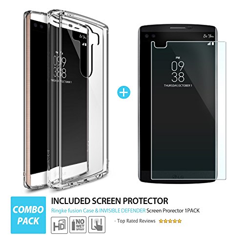 Ringke - Funda lg v10  fusion  crystal view  choque absorci  n tpu bumper  protector de pantalla libre  mejora el aspecto original resistente a ara  azos claro pc volver delgada piel personalizable lg v10 cubierta