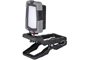 Brennenstuhl foco LED de batería recargable CL 1050 MA/lámpara de trabajo de 10W con dispositivo de sujeción (luz de trabajo con USB Powerbank, 950lm, IP65)
