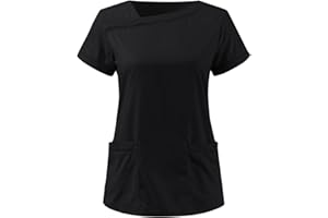 OUMSHBI Women's Scrub Top Lightweight Surgical Staff Outfit with Shorts and V Neckline for Washing Hands Staff Attire Short Sleeve and Separated Design for Doctors and Other Sta