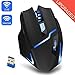Price comparison product image Wireless Gaming Mouse, ZELOTES F16 Professional Cordless Optical Mouse Adjustable LED Gaming Mice 3 DPI Levels 6 Buttons 2.4 GHz with USB Receiver for PC Mac Netbook Desktop Laptop Pro Gamer by Kinnara