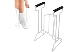 LIROPAU Pomoc w zakładaniu skarpet, pomoc w zakładaniu pończoch, pomoc w zakładaniu pończoch uciskowych, pomoc w zakładaniu skarpet z metalu, dla seniorów, kobiet w ciąży, osób nieruchomych