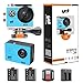 Produktbild YDI H9R Unterwasserkamera 4K Action Kamera Wasserdicht WIFI 12MP Full HD Sport Cam Helmkamera mit Fernbedienung, 2 Batterien für Radfahren Schwimmen Klettern Tauchen (Blau)