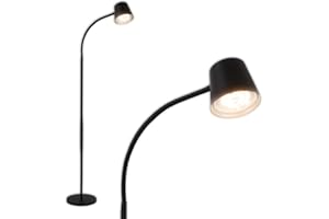 BRILONER - Lampadaire LED sans fil avec touche, intensité variable, batterie et source interchangeables, lampadaire à batterie, lampe de lecture, lampe de salon, plafonnier, lampadaire, 126,5 cm