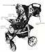 3-in-1 Travel System incl. Baby Pram with Swivel Wheels, Car Seat, Pushchair & Accessories, Black & Flowers