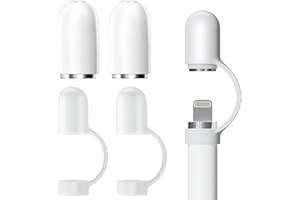 ZUOQIANG Compatible with Apple Pencil Cap Magnetic,Anti-lost iPencil Cap holder,iPencil Caps for Aapple Pencil Caps，Silicone Anti-lost Pencil Cover Accessories for iPad Stylus Pen (2 Pieces, White)