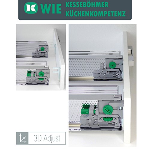 SO-TECH® 15er Unterschrankauszug Classic 90° 2-etagig mit 3D-Adjust Küchenauszug Schrankauszug Vollauszug - 6