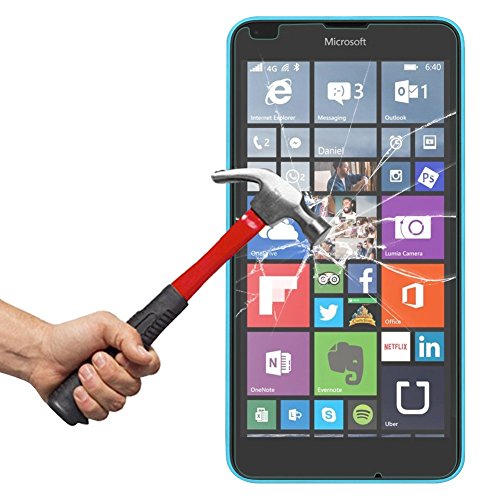 nwnk13 ® Microsoft Lumia 950/950 X L/1020 stoßfest Mobile Display Displayschutzfolie gehärtetes Glas Premium Qualität Cover Mit Mini Card Organizer Durchsichtig durchsichtig Lumia 950 XL