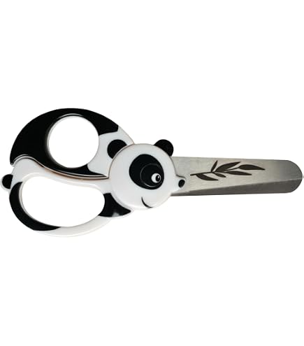 Forbici Per Bambini Sicure – Confezione Da 4 (2 Blu, 2 Rosse) – Punta Arrotondata, Impugnatura Antiscivolo, Lame In Acciaio Inox - 2