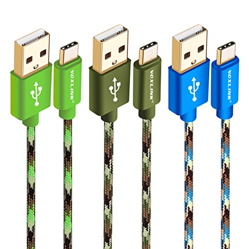 USB-C-Kabel,VOXLINK 3er-Pack 2m USB-C auf USB A (Typ C zu Typ A) C-Kabel USB-Typ für OnePlus 3, HTC 10, LG G5, Lumia 950, New MacBook und mehr,3 Farben - 2