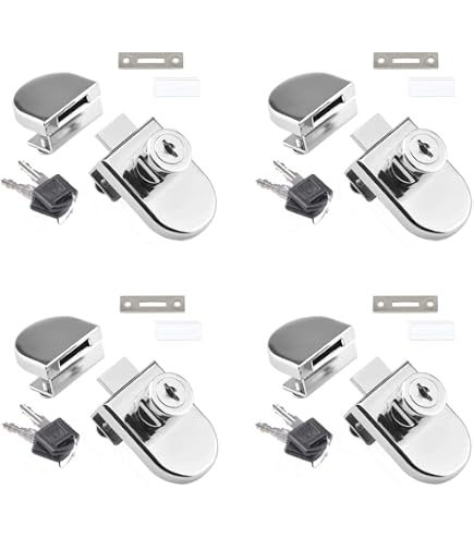 Loquet Pour Porte Vitrée Double Battant – Alliage De Zinc, épaisseur 5-8 Mm, Lot De 2 – Uxcell