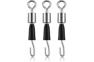 Alwonder 50pcs Quick Change Swivels for Feeder Method and Waggler Float Fishing Hook Length Swivel Connector Anti Line Spin and Tangles Quick Easy Change Hooklengths 13mm 14mm 16mm Test 4-8kg