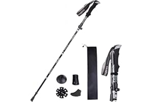 XDSP - Bastón de Senderismo Plegable, bastón de Senderismo, Corcho Transpirable, Polos Trekking a Prueba de Golpes, Antideslizante, bastón, antichoque, Antideslizante para Caminar nórdico, Alpinismo,