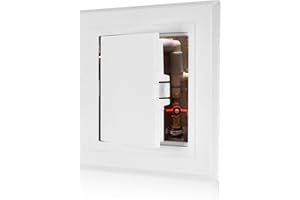 KR KITCHENRAKU Access Panel 100x100 mm - Paintable Easy Access Doors with Hidden Hinges, Flush Fit ABS Inspection Hatch for Drywall, Wall and Ceiling Electrical Plumbing