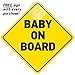 Baby Car Mirror ? WHY SAFETY YELLOW? CLICK TO SEE ? THE #1 safest rear view baby seat mirror for rear facing baby seat , easy install onto car rear seat headrest , fully adjustable with tilt and turn function , shatterproof , anti-judder mount , PREMIUM SAFETY PRODUCT ? BONUS Baby on Board sign BONUS ?