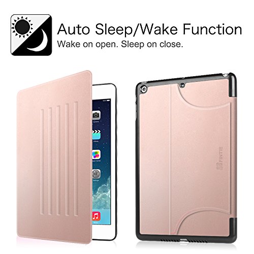 Fintie iPad Air Hülle – [Multi-Sichtwinkel] Ultra Schlank Magnetische Kickstand Schutzhülle Abdeckung mit Auto Schlaf / Wach Funktion für Apple iPad Air, Roségold - 2