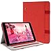 Price comparison product image ULAK New iPad 9.7 2017/2018 Case, Flip Synthetic Leather Smart Cover Case - Red