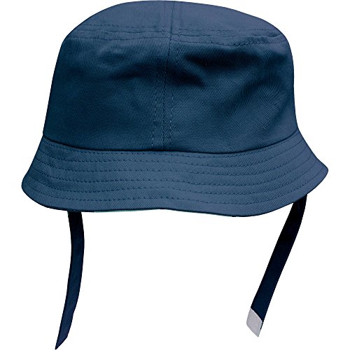 Baby & Toddler Summer Bucket Sun Hat with Velcro Chin Strap (6-12 Months (48cm), Midnight Blue)