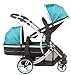 kidz kargo Duellette 21 BS Combi Double Pushchair Twin Tandem Complete Carrycot (Teal Mist)