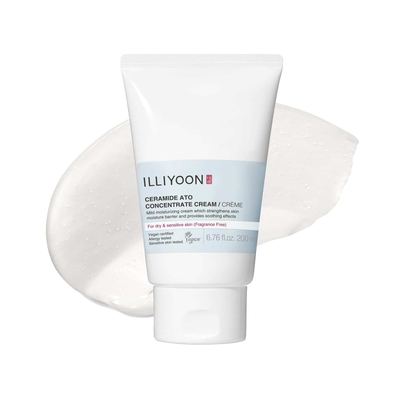 Illiyoon Ceramide Ato Concentrate Cream | Moisturizer for Dry & Sensitive Skin, 100hr Lasting Hydration, For Face & Body, Gentle for Infants, Moisture Barrier Repair, Vegan Certified, 6.76 fl.oz. - 1