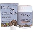 INJA Wellness Fit Marine Collagen Supplement for Women, Men, Collagen Powder with Vitamin C, Japanese Formulation, Healthy Joints, Muscles, Skin & Hair, Sugar and Gluten Free, Chocolate Flavor, 250 gm