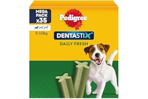 Pedigree Dentastix Fresh 140 Snack per la Igiene Orale (Cane Piccolo 5-10 kg) 550 g 35 Pezzi - 4 Confezioni da 35 (140 totali)