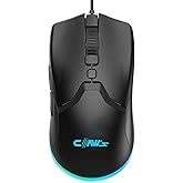 Claw's Cerberus PixArt PAW3519 4200 Dpi Wide RGB Special ABS Texture Wired Gaming Mouse with Sensor - Black