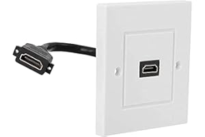 HDMI Wall Plate Panel Faceplate 1Pcs, Ancable Single Port HDMI Wall Panel Socket Plug Jack Outlet Decorative Face Cover Mount Panel for Hotel Home Office Building