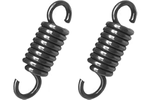 Qrity 2 PCS Extended Compressed Springs, Steel Replacement Springs, Dual Hook Tension Spring, Wire Diameter 0.08", OD 0.59", Free Length 2.36"