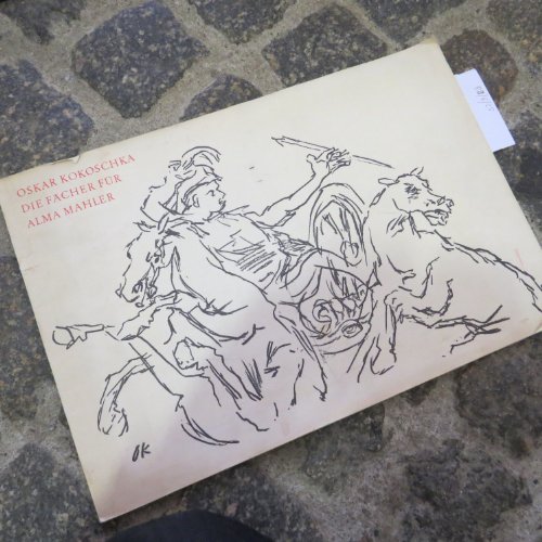 Oskar Kokoschka, die Fächer für Alma Mahler