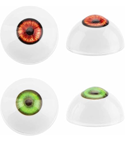 PH PandaHall 4 stuks acryl ogen, 32 mm Halloween oogballen realistische menselijke ogen grote holle oogballen beer ogen voor Halloween party decor kunst sculpturen rekwisieten puppetten sieraden maken