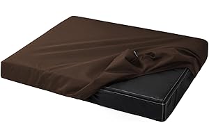 tierlando® Quick-Cover Oscar Basic Matratzenschoner für Hundebett und Hundematratze aus Polyester – rechteckiger, waschbarer Spannbettlakenbezug Größe: 120x90cm | Farbe: 01 Braun