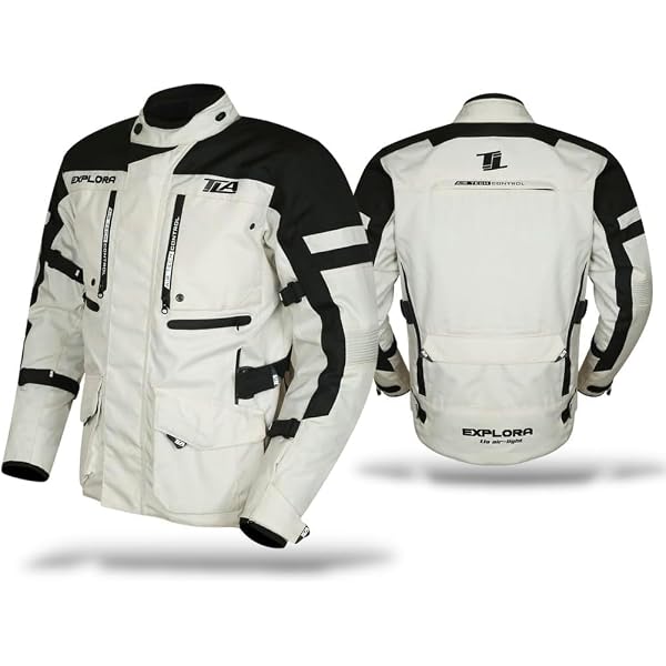TLA BURNOUT - Veste Moto Homme/Femme 2 Saisons Avec Protections CE, Membrane Imperméable Amovible - Blouson Moto Été/Hiver Unisexe