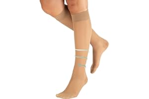 CALZITALY PACK 1/2 Gambaletti Compressione Graduata Media, Calze Elastiche Contenitivo & Graduate, 70 Den - 10-14 Mm/Hg | Made in Italy