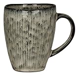  Maße: Ø 8 cm, H 10 cm  Broste Tasse Nordic Sea 250 ml Steingut grau 8 x 10 cm