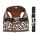 Produktbild Contever® Verstellbar Rückseite Clip Harness Hundegeschirr Welpengeschirr Softgeschirr Brustgeschirr Halsbänder mit Leine (M: Brustumfang 31-34cm)-Leopard