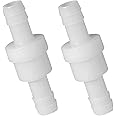 2 Pack 1/2" One Way Inline Check Valve, Pressure Resistant Type POM, Check Valve One Way Non-Return Valve for Water Oil Gas Check Valve